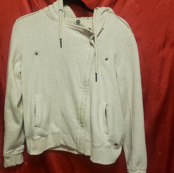VINTAGE ROXY- WARM ZIP UP JACKET W/ FAUX FUR HOOD/LG/ NWOT - Picture 2 of 16